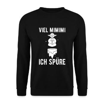 Jammern auf hohem Niveau: Die Macht des Mimimi - Unisex Pullover - Schwarz - Vorne - Alina (178cm) & Michal (187cm)