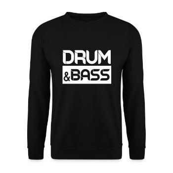 Drum & Bass Drum And Bass DnB Rave - Unisex Pullover - Schwarz - Vorne - Alina (178cm) & Michal (187cm)