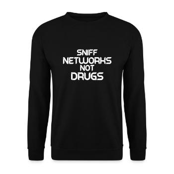 Drôle de pirate informatique Administrateur réseau Reniflage réseau - Sweat-shirt Unisexe - noir - Devant - Alina (178cm) & Michal (187cm)