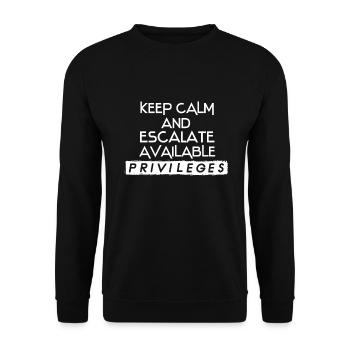 Network Admin IT Security Admin - Unisex Sweatshirt - black - Front - Alina (178cm) & Michal (187cm)