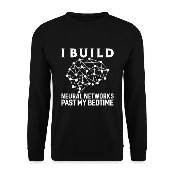 Machine Learning AI Réseau neuronal - Sweat-shirt Unisexe - noir - Devant - Alina (178cm) & Michal (187cm)