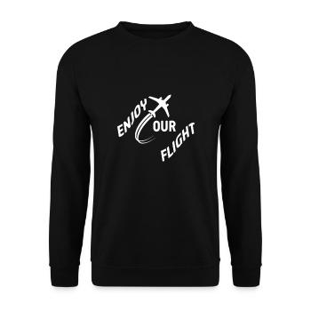 Pilot Enjoy your flight - Unisex Sweatshirt - black - Front - Alina (178cm) & Michal (187cm)