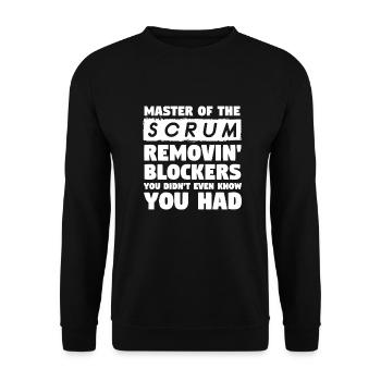 Scrum Master Développement logiciel agile - Sweat-shirt Unisexe - noir - Devant - Alina (178cm) & Michal (187cm)