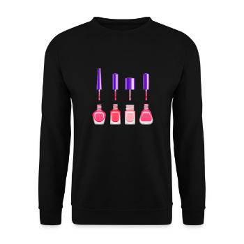 Vernis à ongles ongles manucure ongles design - Sweat-shirt Unisexe - noir - Devant - Alina (178cm) & Michal (187cm)