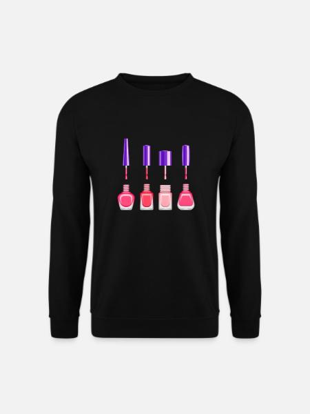 Nail polish fingernail manicure nail design nails - Unisex Sweatshirt - black