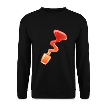Nail polish Nail art design nails fingernails manicure - Unisex Sweatshirt - black - Front - Alina (178cm) & Michal (187cm)