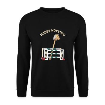 Hobby Horsing Cheval de bataille Équitation Jouets Rétro - Sweat-shirt Unisexe - noir - Devant - Alina (178cm) & Michal (187cm)