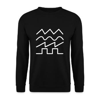 Elektroniker Signale Sinus Elektronik - Unisex Pullover - Schwarz - Vorne - Alina (178cm) & Michal (187cm)