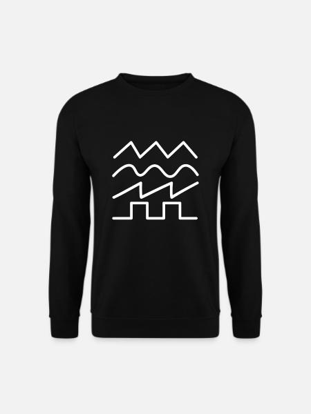 Electronics signals sine wave - Unisex Sweatshirt - black