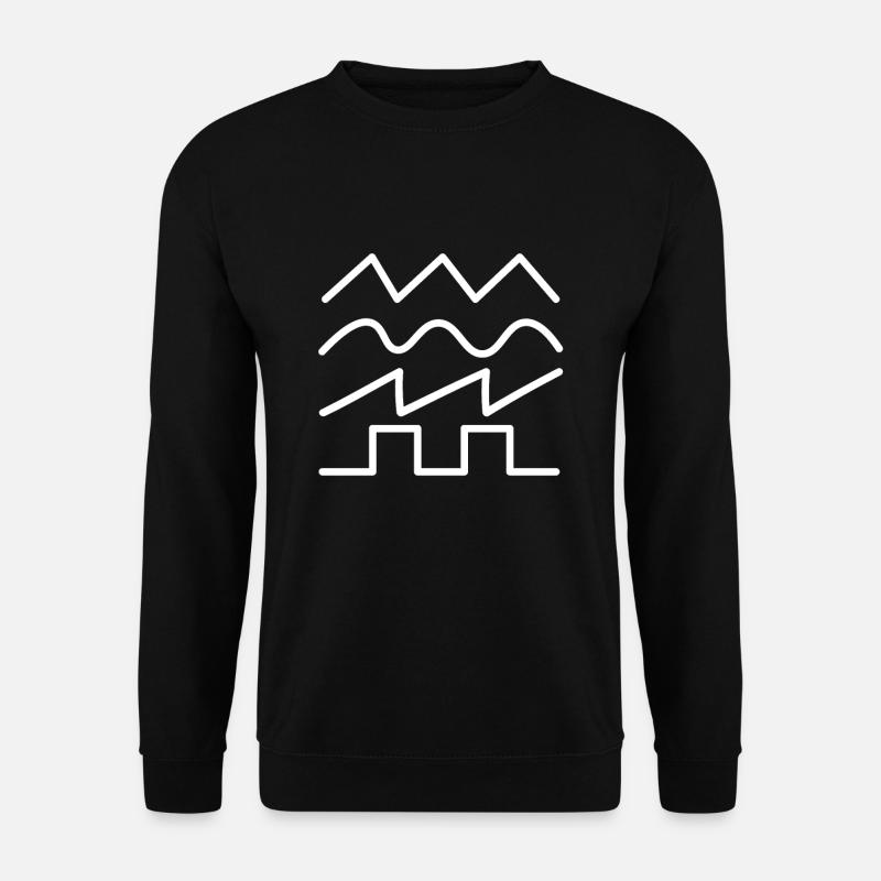Electronics signals sine wave - Unisex Sweatshirt - black