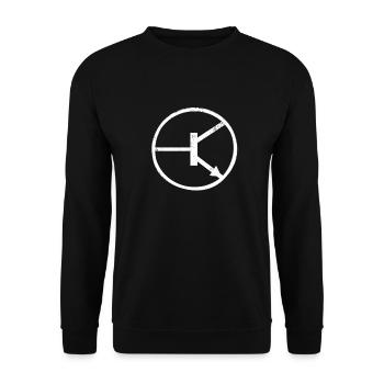 Electronics NPN Transistor - Unisex Sweatshirt - black - Front - Alina (178cm) & Michal (187cm)