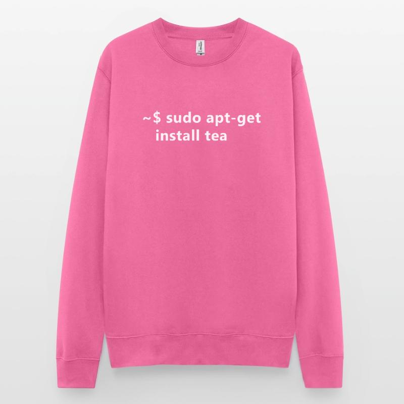 Sysadmin Linux sudo apt-get installer tea Sweat-shirt Unisexe