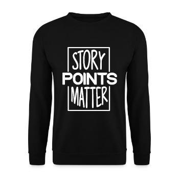Scrum Story Points Scrum Programmer - Unisex Sweatshirt - black - Front - Alina (178cm) & Michal (187cm)