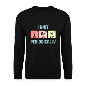 Knitting Knit Periodically Stricker - Unisex Sweatshirt - black - Front - Alina (178cm) & Michal (187cm)