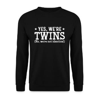 Yes We Are Twins - Unisex Sweatshirt - black - Front - Alina (178cm) & Michal (187cm)