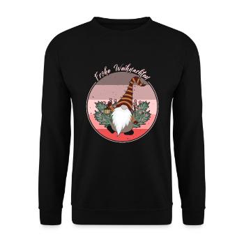 Secret Santa Magic Merry Christmas for Mood - Unisex Sweatshirt - black - Front - Alina (178cm) & Michal (187cm)