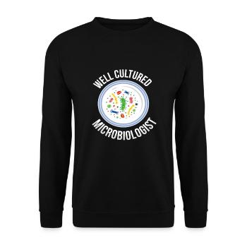 Microbiologiste bien cultivé Biologiste des bactéries - Sweat-shirt Unisexe - noir - Devant - Alina (178cm) & Michal (187cm)