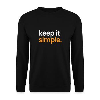Keep It Simple Minimalism Minimalist Simple - Sweat-shirt Unisexe - noir - Devant - Alina (178cm) & Michal (187cm)