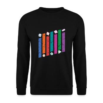 Jeu de plateau dés jeu de plateau jeu nerd - Sweat-shirt Unisexe - noir - Devant - Alina (178cm) & Michal (187cm)