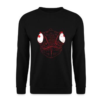 Chameleon reptile lizard terrarium - Unisex Sweatshirt - black - Front - Alina (178cm) & Michal (187cm)