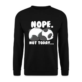 Panda paresseux aujourd’hui pas Panda drôle - Sweat-shirt Unisexe - noir - Devant - Alina (178cm) & Michal (187cm)
