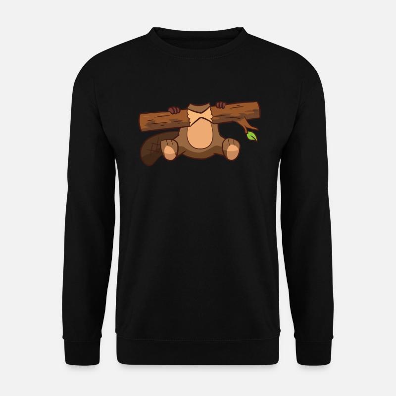 Biber Kostüm Lustiger Biber - Unisex Pullover - Schwarz