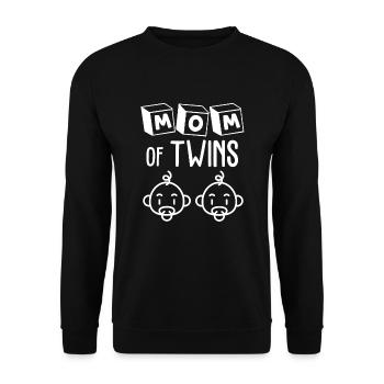 Twins Mom Classic Overachiever Funny Twins - Unisex Sweatshirt - black - Front - Alina (178cm) & Michal (187cm)