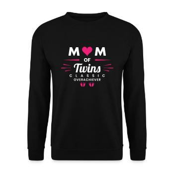 Twins Mom Funny Mother Of Twins - Unisex Sweatshirt - black - Front - Alina (178cm) & Michal (187cm)