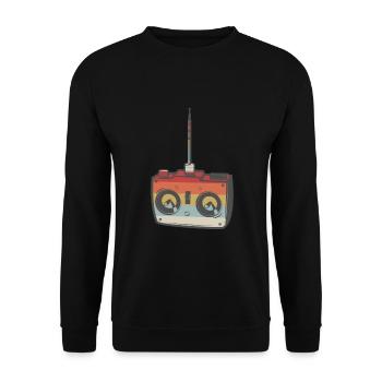 Fernsteuerung RC Car Modellauto Retro - Unisex Pullover - Schwarz - Vorne - Alina (178cm) & Michal (187cm)