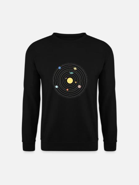 Flat Earth Universum Flacherdler Planet - Unisex Pullover - Schwarz