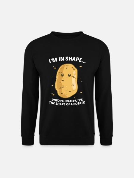 Ich bin in Form einer Kartoffel - Unisex Pullover - Schwarz