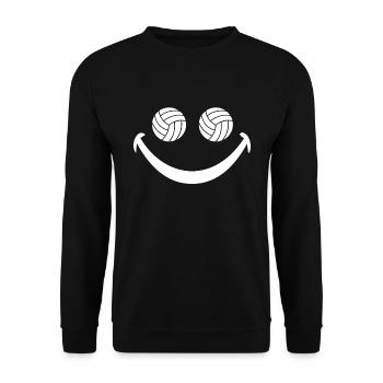 Volleyball Geschenk für Volleyball Spieler - Unisex Pullover - Schwarz - Vorne - Alina (178cm) & Michal (187cm)