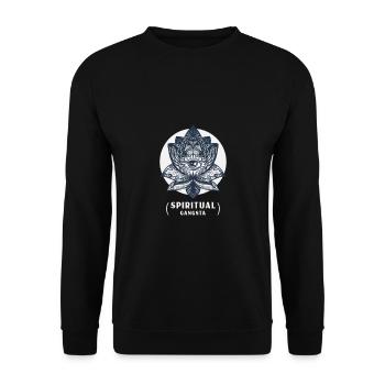 Spirituality Meditation Yoga Spiritual Gangsta - Unisex Sweatshirt - black - Front - Alina (178cm) & Michal (187cm)