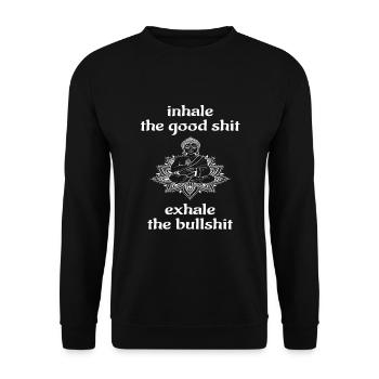 Yoga méditation fleur de lotus relax yoga yogi - Sweat-shirt Unisexe - noir - Devant - Alina (178cm) & Michal (187cm)