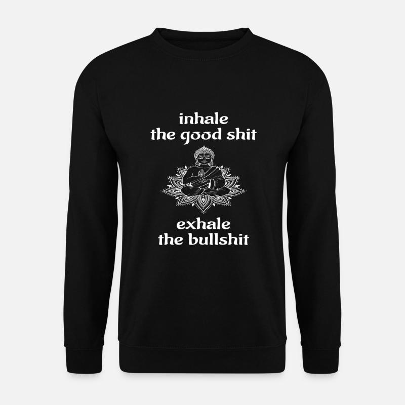 Lotusblüte Meditation Relax Yoga Yogi - Unisex Pullover - Schwarz