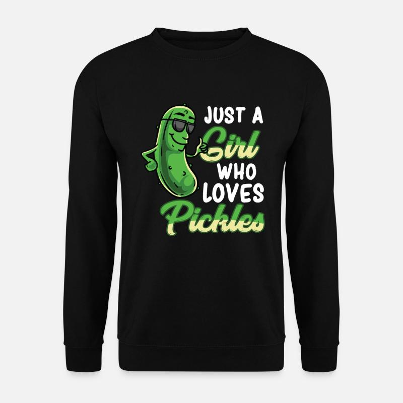 Nur Ein Mädchen Das Essiggurken Liebt - Unisex Pullover - Schwarz