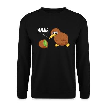 Drôle Kiwi Oiseau Kiwi Fruit Mama Kiwi - Sweat-shirt Unisexe - noir - Devant - Alina (178cm) & Michal (187cm)