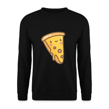Pizza Fast Food Délicieux morceau de cadeau de pizza - Sweat-shirt Unisexe - noir - Devant - Alina (178cm) & Michal (187cm)
