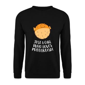 Seule une fille aime la pêche aux boules Plus drôle - Sweat-shirt Unisexe - noir - Devant - Alina (178cm) & Michal (187cm)