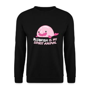 Blobfish Is My Spirit Animal Funny Blobfish Meme - Unisex Sweatshirt - black - Front - Alina (178cm) & Michal (187cm)