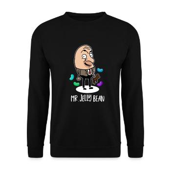 Mr. Jelly Bean Bonbons cadeaux d’humour anglais - Sweat-shirt Unisexe - noir - Devant - Alina (178cm) & Michal (187cm)