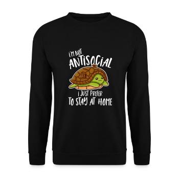 Cute turtle home it's most beautiful - Unisex Sweatshirt - black - Front - Alina (178cm) & Michal (187cm)