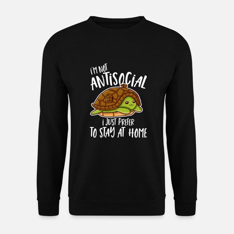 Niedliche Schildkröte Zuhause ist es am schönsten - Unisex Pullover - Schwarz