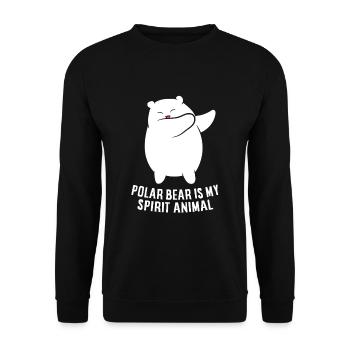 Mein Lieblingstier ist ein Eisbär Süßer - Unisex Pullover - Schwarz - Vorne - Alina (178cm) & Michal (187cm)