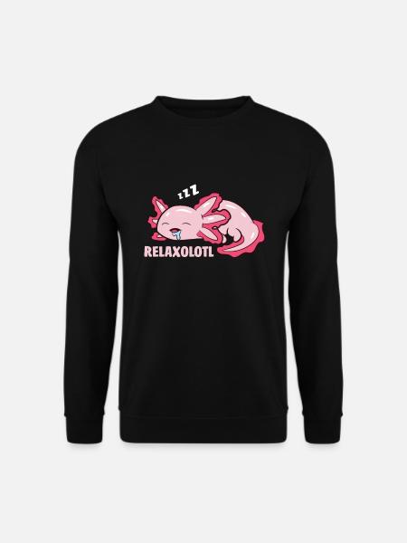 Süßer Axolotl Liebhaber Mexikanischer Salamander - Unisex Pullover - Schwarz