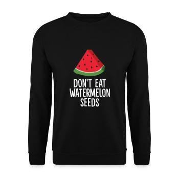 Pregnancy Watermelon Don't Eat Watermelon Seeds - Unisex Sweatshirt - black - Front - Alina (178cm) & Michal (187cm)