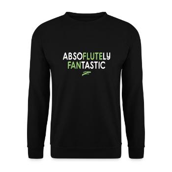 Absflutely Fantastic Flute Instrument - Unisex Sweatshirt - black - Front - Alina (178cm) & Michal (187cm)