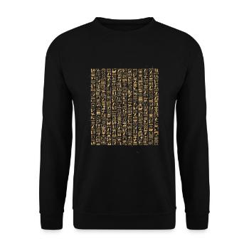 Pyramide égyptienne de hiéroglyphes égyptiens - Sweat-shirt Unisexe - noir - Devant - Alina (178cm) & Michal (187cm)