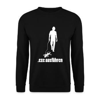 Computer Scientist Programmer Run Admin exe - Unisex Sweatshirt - black - Front - Alina (178cm) & Michal (187cm)