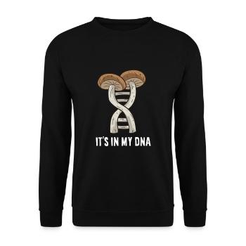 Chasseurs de champignons Cueillette de champignons Les champignons sont dans mon ADN - Sweat-shirt Unisexe - noir - Devant - Alina (178cm) & Michal (187cm)
